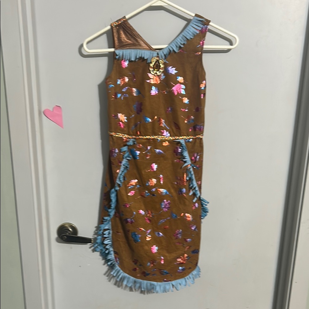 Disney Brown and Blue Halloween Costume with Whimsical Print